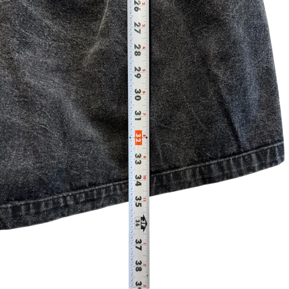 Vintage Blue 80's Acid Wash 100% Cotton Button Down Romper Shorts Pockets S #261 - Picture 5 of 10